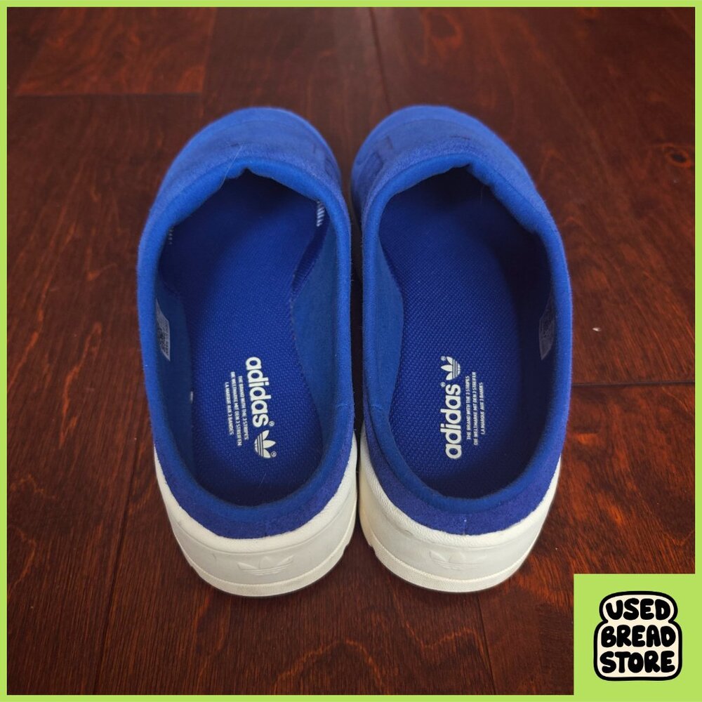 9.5 Adidas Rivalry Mule Women Sneakers Shoes Nubuck Leather Blue & White IH2871 - Picture 6 of 8
